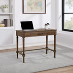 Bureau à écrire traditionnel en chêne brun, simple