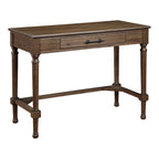 Bureau à écrire traditionnel en chêne brun, simple