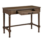 Bureau à écrire traditionnel en chêne brun, simple