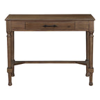 Bureau à écrire traditionnel en chêne brun, simple