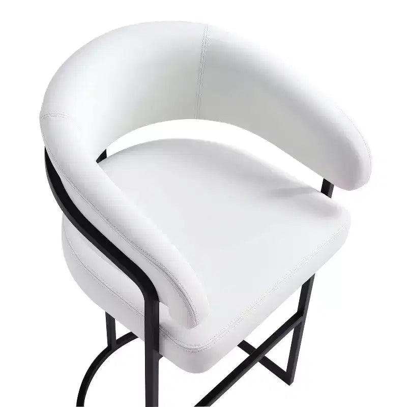 Lot de 2 tabourets de bar à hauteur de comptoir modernes rembourrés en similicuir Augusta de Manhattan Comfort
