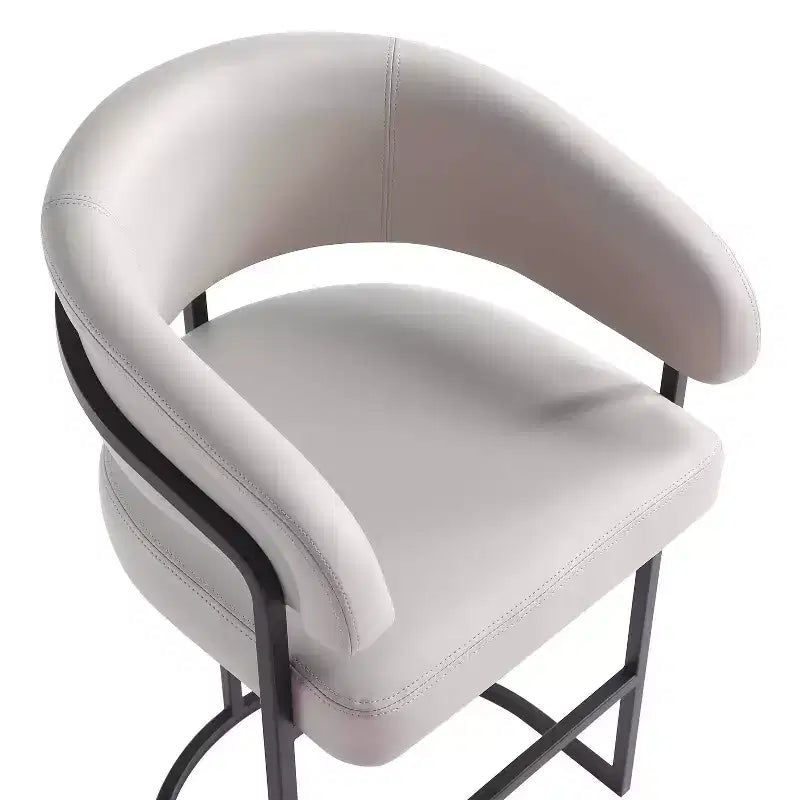 Lot de 2 tabourets de bar à hauteur de comptoir modernes rembourrés en similicuir Augusta de Manhattan Comfort