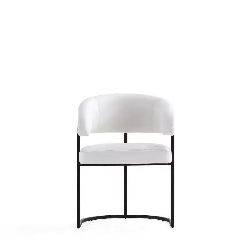 Manhattan Comfort Lot de 2 Chaises de Salle à Manger Modernes Capitonnées en Similicuir Augusta
