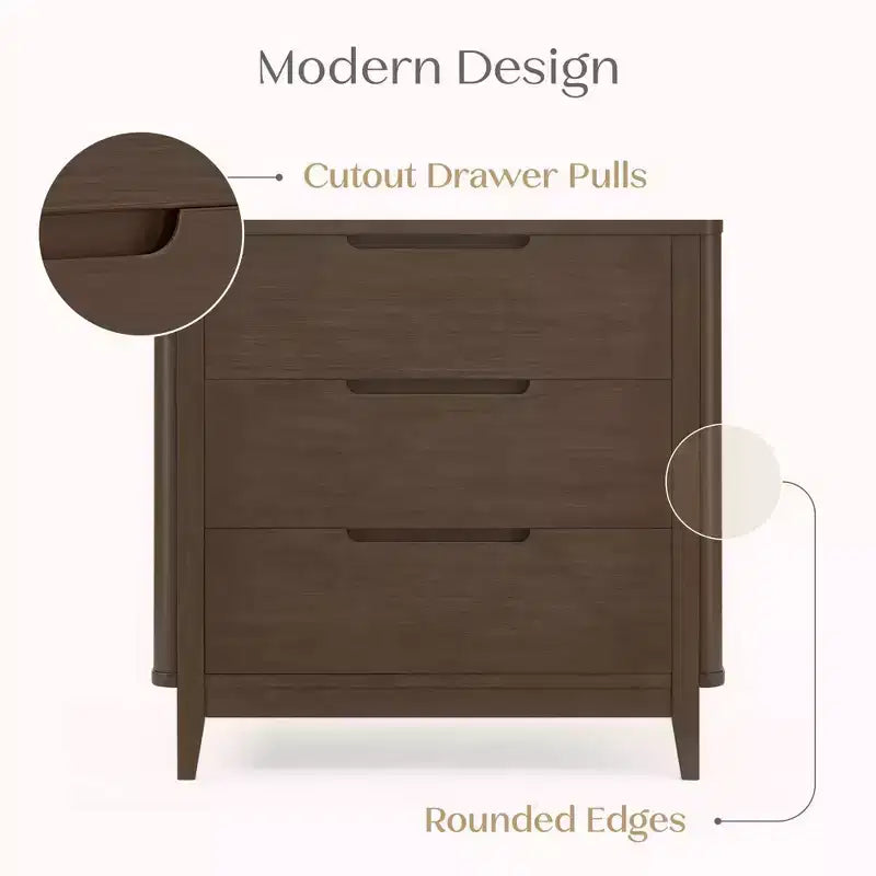 Commode 3 tiroirs Delta Children Noah avec plateau à langer et tiroirs à emboîtement