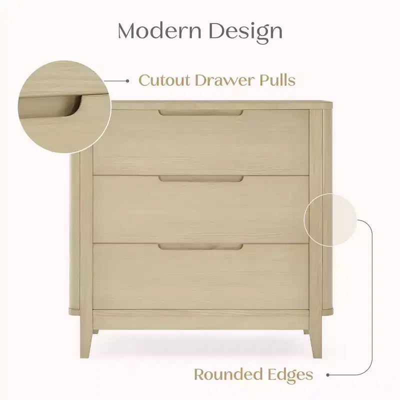 Commode 3 tiroirs Delta Children Noah avec plateau à langer et tiroirs à emboîtement