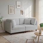 Ensemble de canapé d'angle modulaire en velours côtelé avec coussins – 2 ou 3 pièces