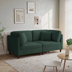 Ensemble de canapé d'angle modulaire en velours côtelé avec coussins – 2 ou 3 pièces