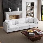 Ensemble de canapé d'angle modulaire en velours côtelé avec coussins – 2 ou 3 pièces