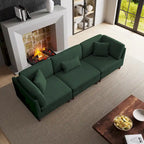 Ensemble de canapé d'angle modulaire en velours côtelé avec coussins – 2 ou 3 pièces