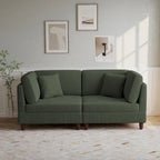 Ensemble de canapé d'angle modulaire en velours côtelé avec coussins – 2 ou 3 pièces