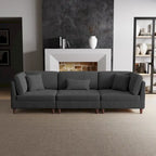 Ensemble de canapé d'angle modulaire en velours côtelé avec coussins – 2 ou 3 pièces