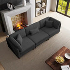 Ensemble de canapé d'angle modulaire en velours côtelé avec coussins – 2 ou 3 pièces