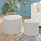 Chêne / Noir mat / Noyer / Blanc / Bleu / Blanc cassé – Lot de 2 tables d'appoint gigognes