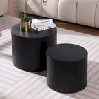 Chêne / Noir mat / Noyer / Blanc / Bleu / Blanc cassé – Lot de 2 tables d'appoint gigognes