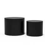 Chêne / Noir mat / Noyer / Blanc / Bleu / Blanc cassé – Lot de 2 tables d'appoint gigognes