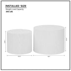 Chêne / Noir mat / Noyer / Blanc / Bleu / Blanc cassé – Lot de 2 tables d'appoint gigognes
