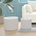 Chêne / Noir mat / Noyer / Blanc / Bleu / Blanc cassé – Lot de 2 tables d'appoint gigognes