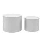 Chêne / Noir mat / Noyer / Blanc / Bleu / Blanc cassé – Lot de 2 tables d'appoint gigognes