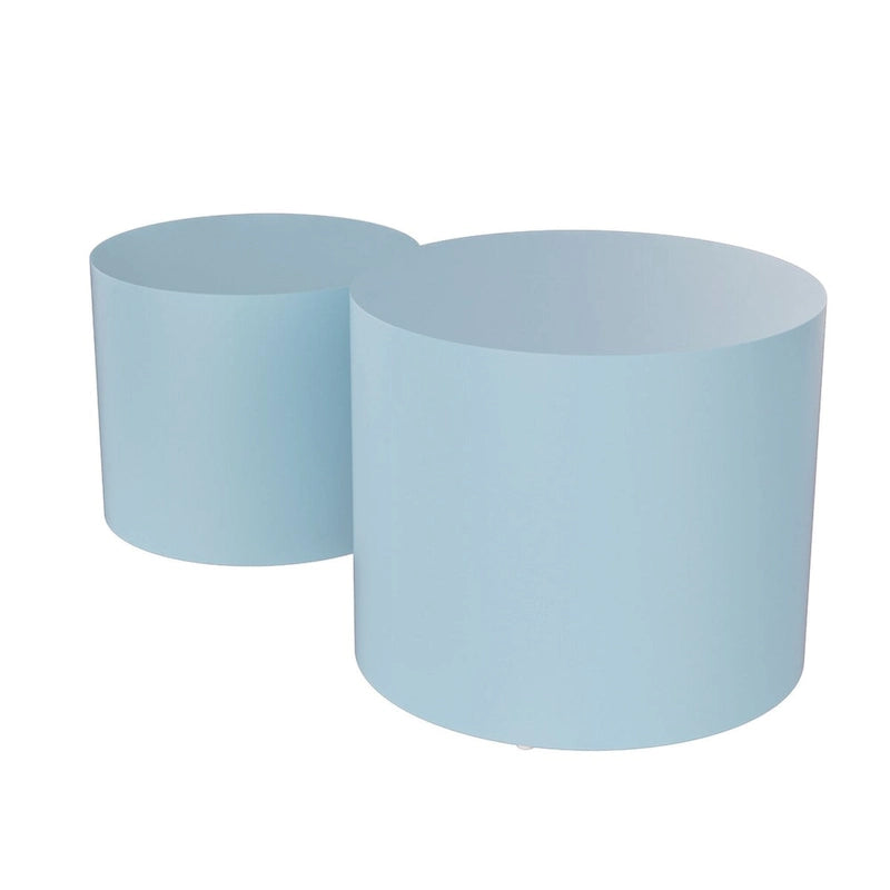 Chêne / Noir mat / Noyer / Blanc / Bleu / Blanc cassé – Lot de 2 tables d'appoint gigognes
