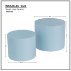 Chêne / Noir mat / Noyer / Blanc / Bleu / Blanc cassé – Lot de 2 tables d'appoint gigognes