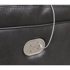 Canapé inclinable électrique en cuir noir avec appui-tête réglable, 3 places
