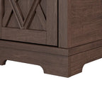 Table d'appoint marron en MDF avec port USB et rangement – 1 personne, 58,4 cm H