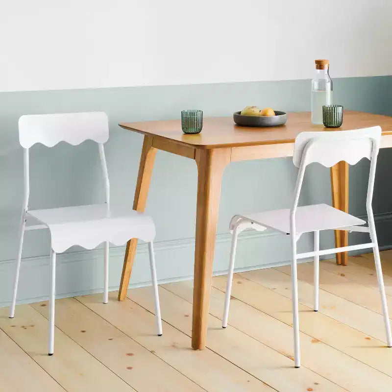 Lot de 2 chaises de salle à manger en métal ondulé - Room Essentials