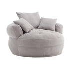 Fauteuil arrondi type « lazy sofa » – Blanc/Bleu/Gris/Jaune/Orange/Rose fuchsia/Bleu marine/Vert, modèle une ou deux places