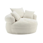 Fauteuil arrondi type « lazy sofa » – Blanc/Bleu/Gris/Jaune/Orange/Rose fuchsia/Bleu marine/Vert, modèle une ou deux places